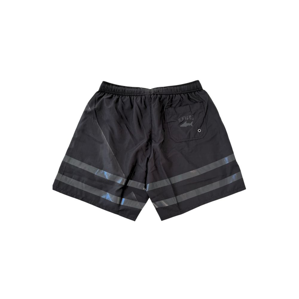 Iceberg Black Polyester Men Swim Short