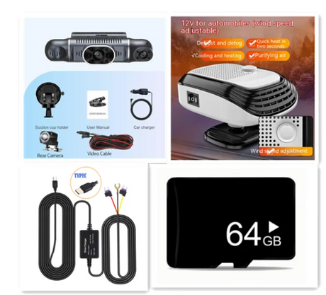 4-Channel HD Wi-Fi Car Dash Cam