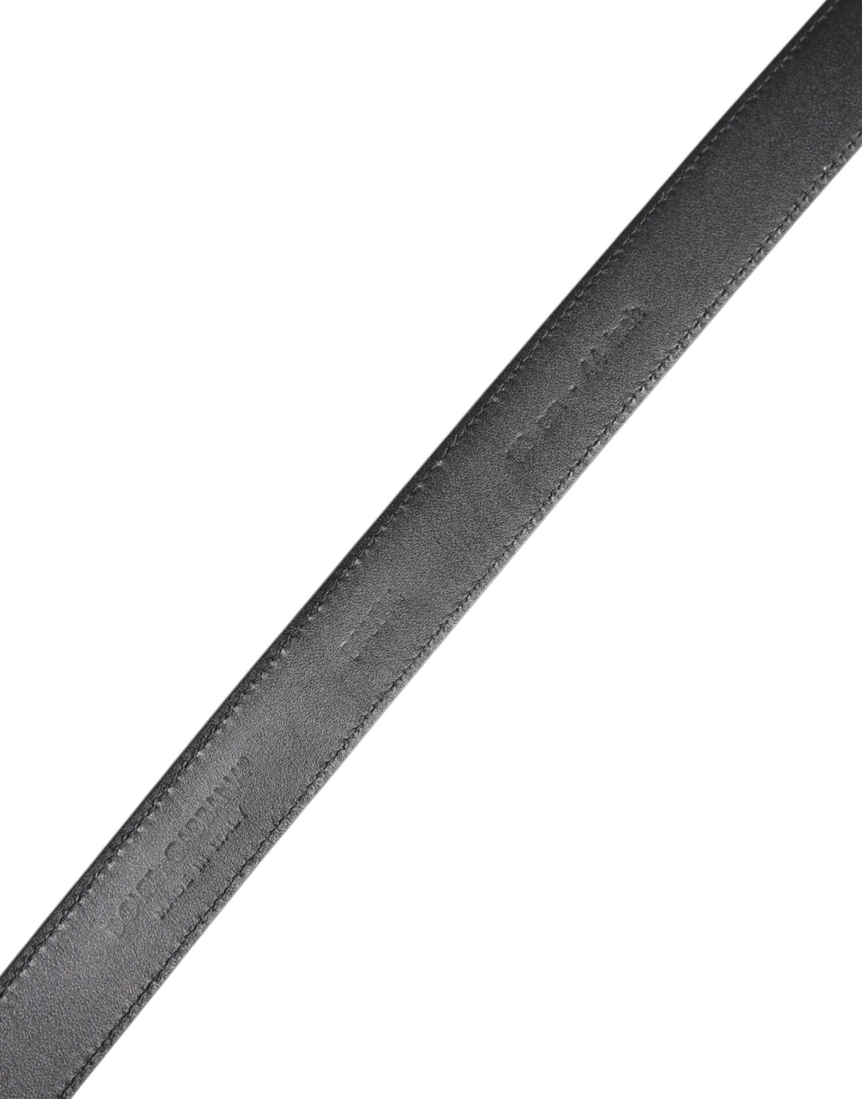 Dolce & Gabbana Black Calf Leather Classic Metal Buckle Belt