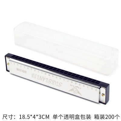 Wooden Painted Harmonica for Kids - 16 Holes Educational Toy