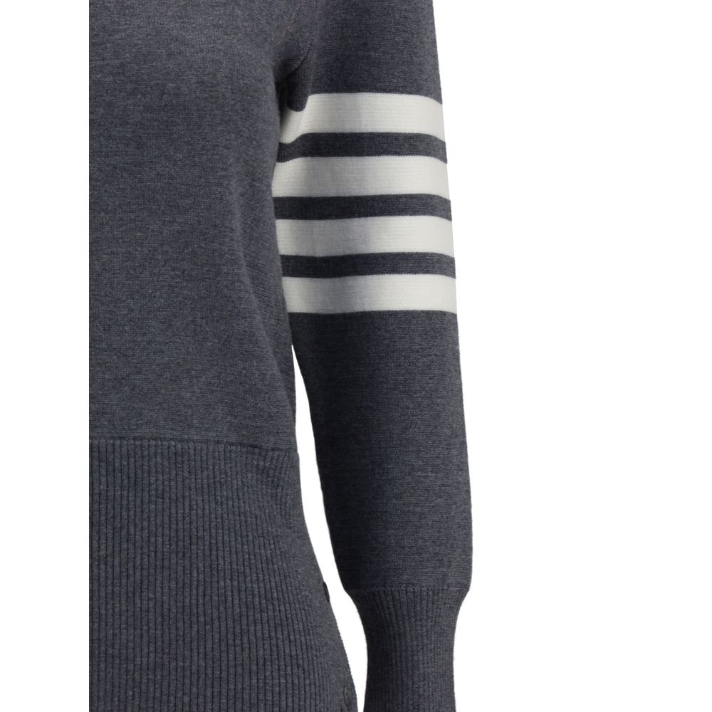 Thom Browne Gray Fleece Wool Sweatshirt