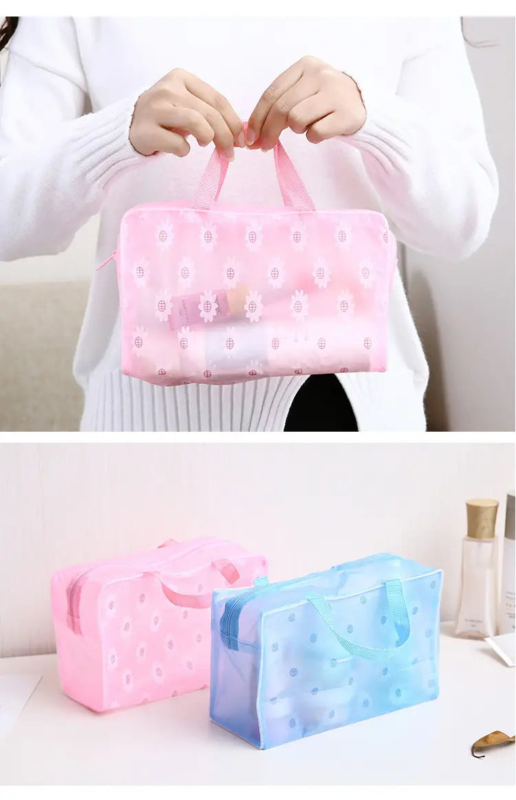 Portable Waterproof Flower Toiletry Bag Organizer