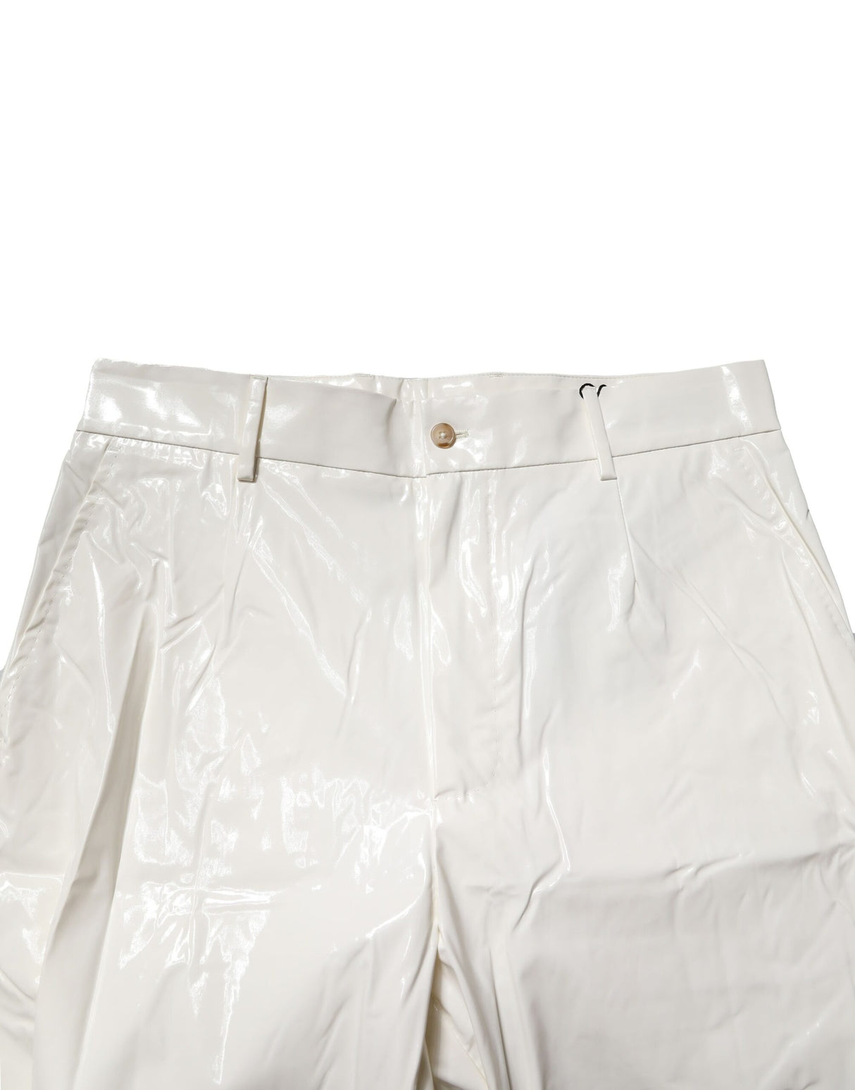Dolce & Gabbana White Nylon Tapered Dress Men Pants