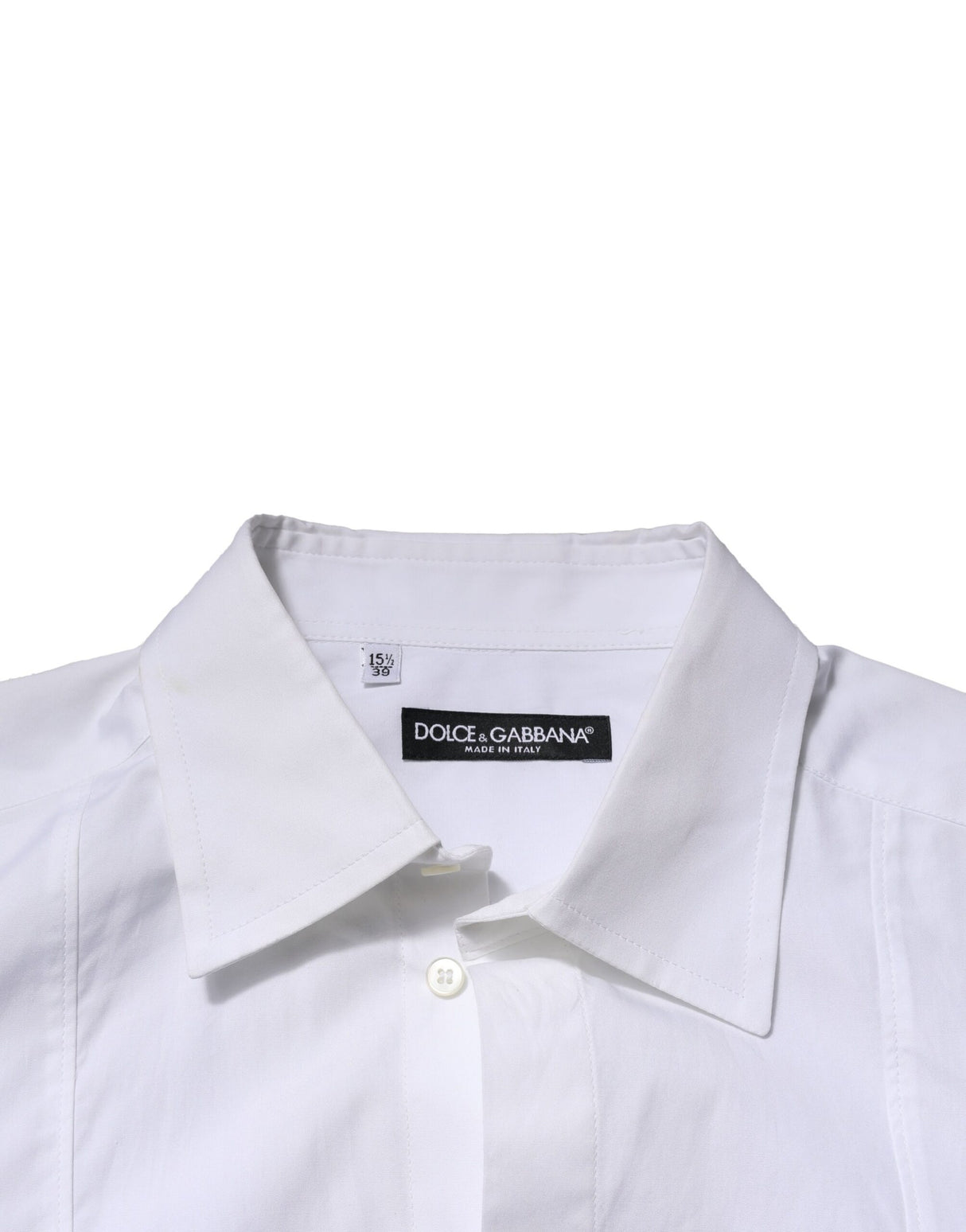 Dolce & Gabbana White Poplin Cotton Formal Men Dress Shirt