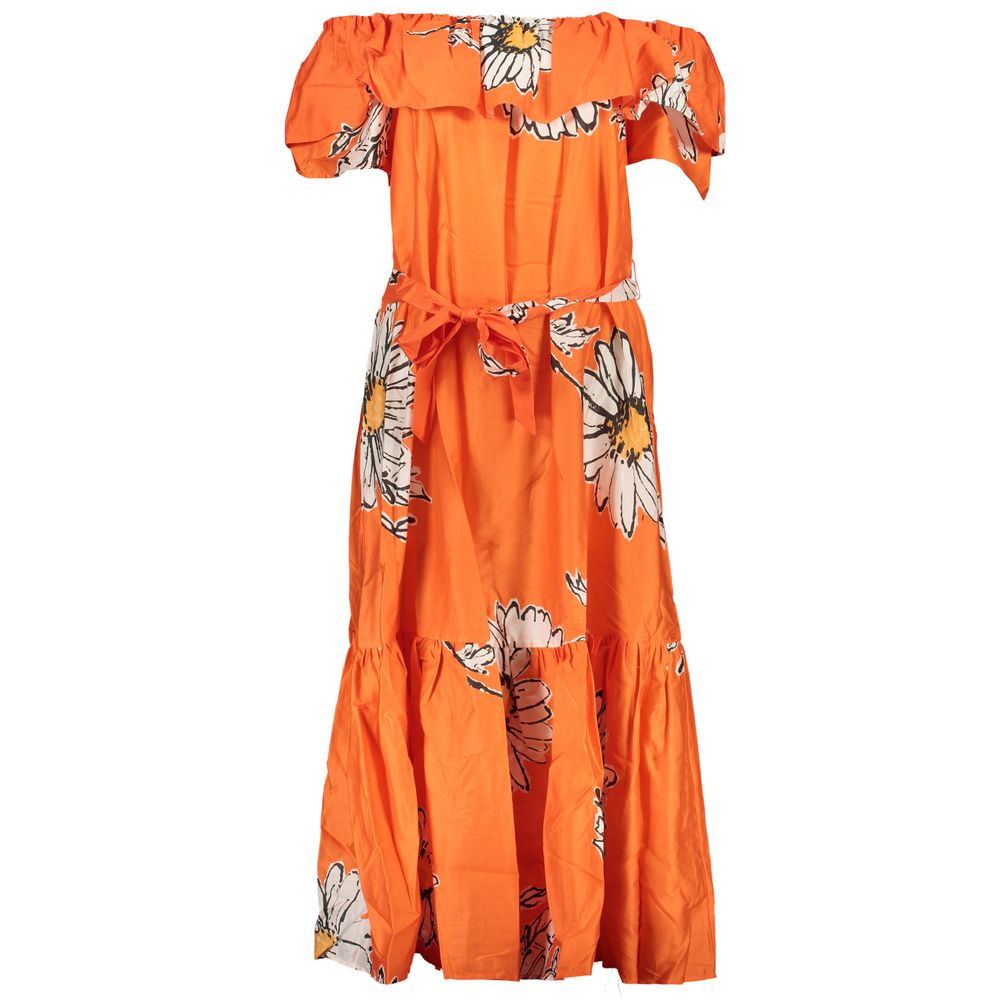 Desigual Orange Cotton Casual Dress