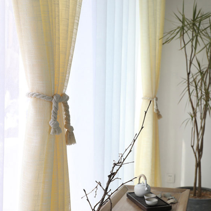 Modern Minimalist Cotton Linen Curtains for Home Decor