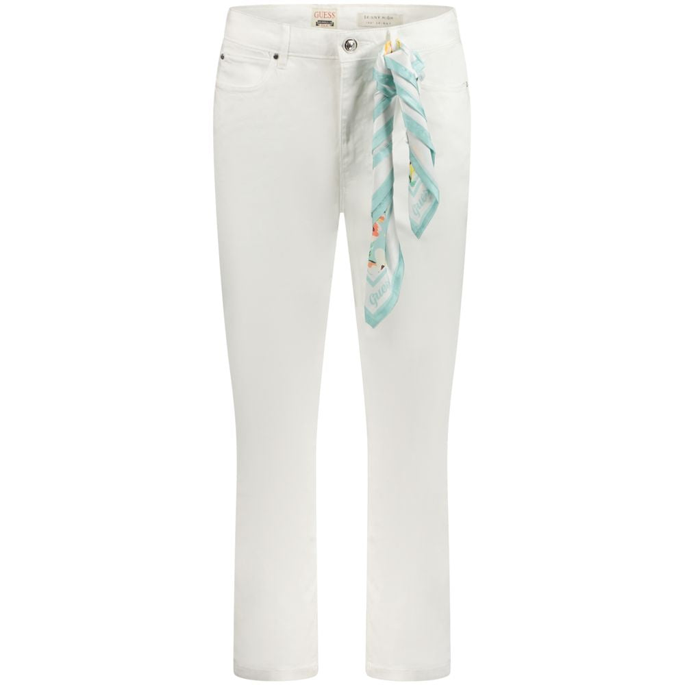 Guess Jeans White Cotton Women Skinny Jean