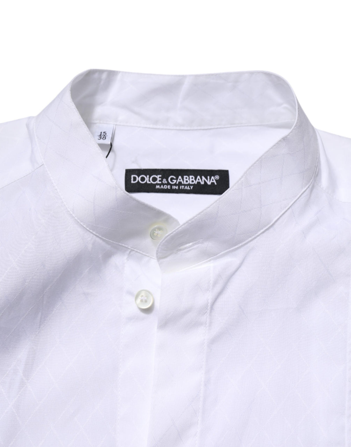 Dolce & Gabbana White Cotton Slim Long Sleeves Formal Shirt