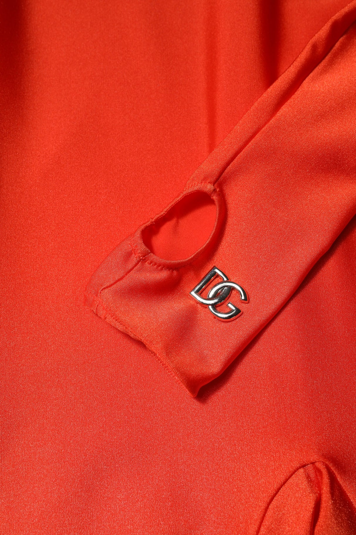 Dolce & Gabbana Red Nylon Turtleneck Bodycon Jumpsuit Dress