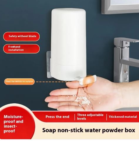 Soap Grinder Dispenser Soap Box Wall Mounted Dry Organizer Box Soap Powder Grinding Box For Restaurant Kitchen Office Gyms Hotel