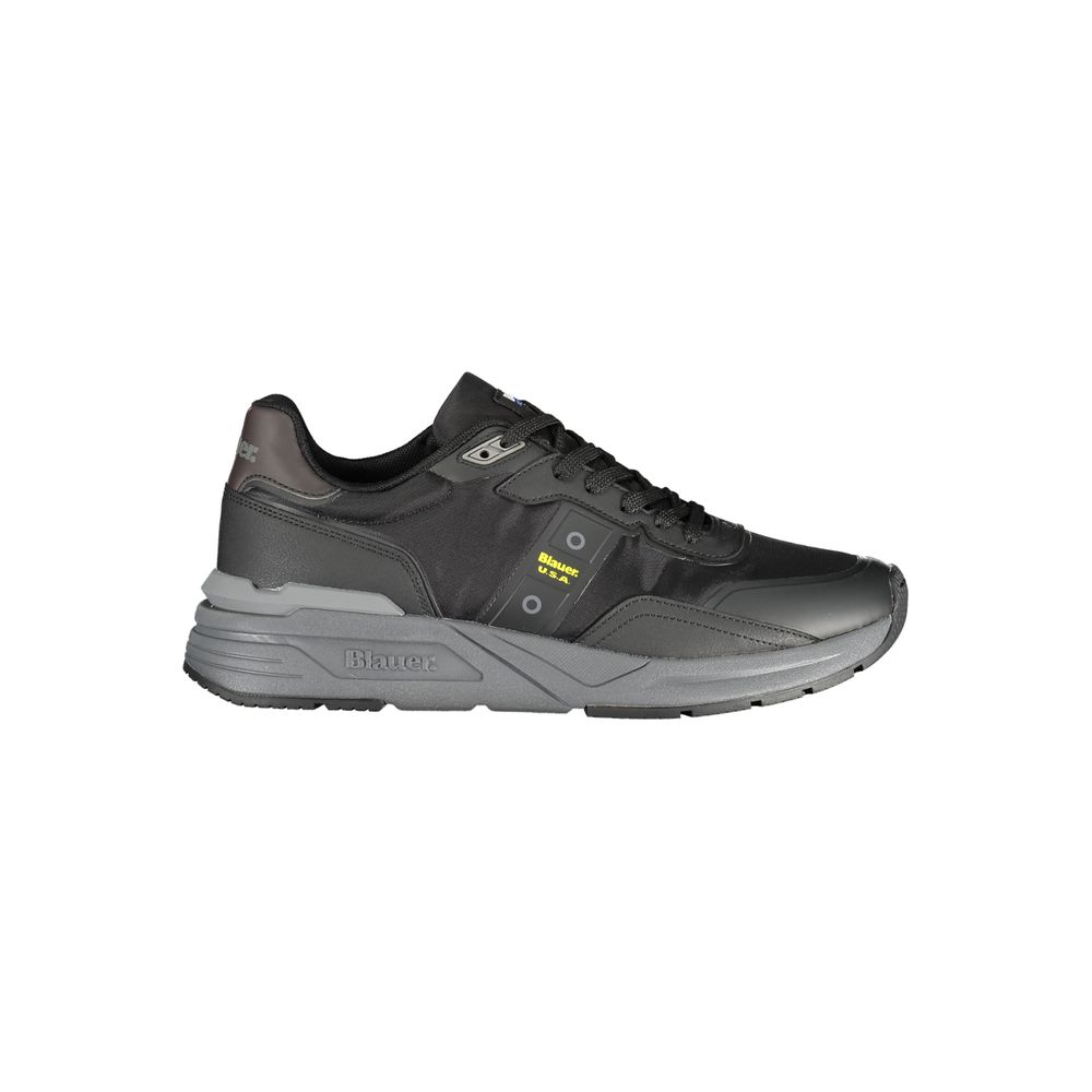 Blauer Black Polyurethane Men Sneaker