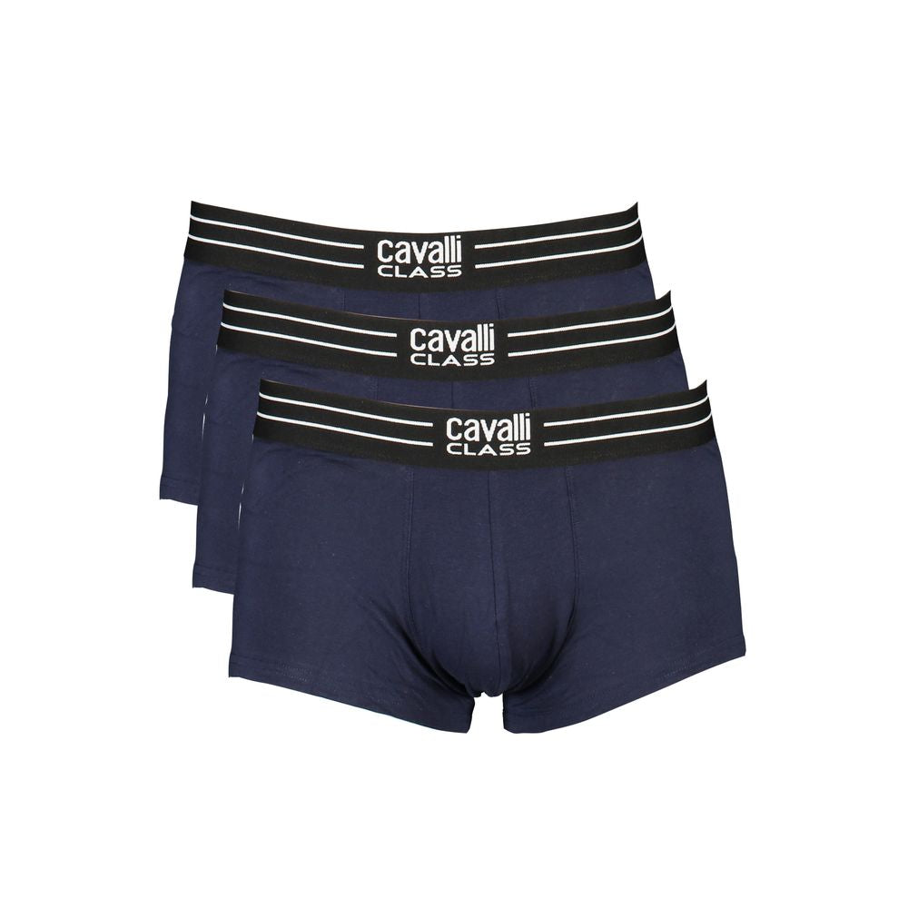 Cavalli Class Blue Cotton Boxers