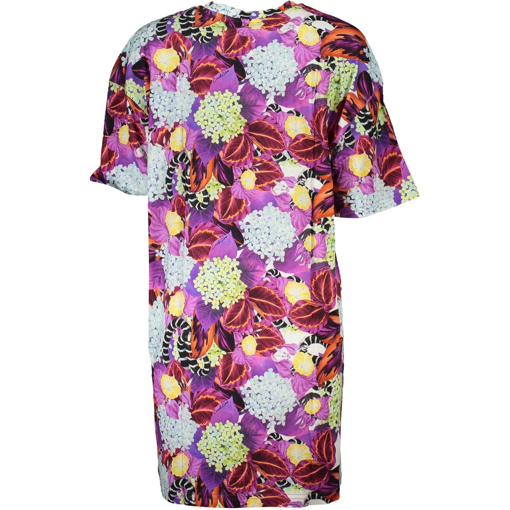 Cavalli Class Purple Cotton Casual Dress