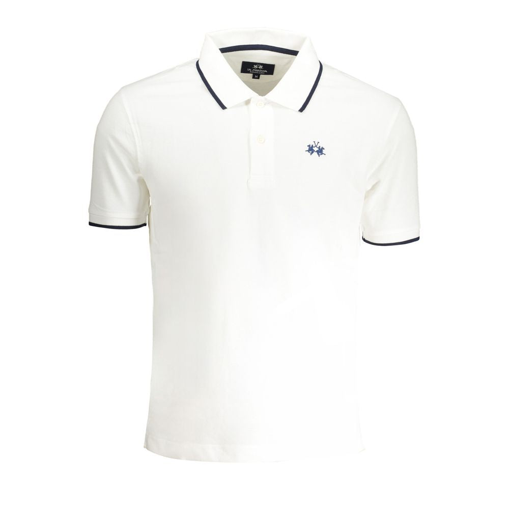 La Martina White Cotton Men's Polo Shirt