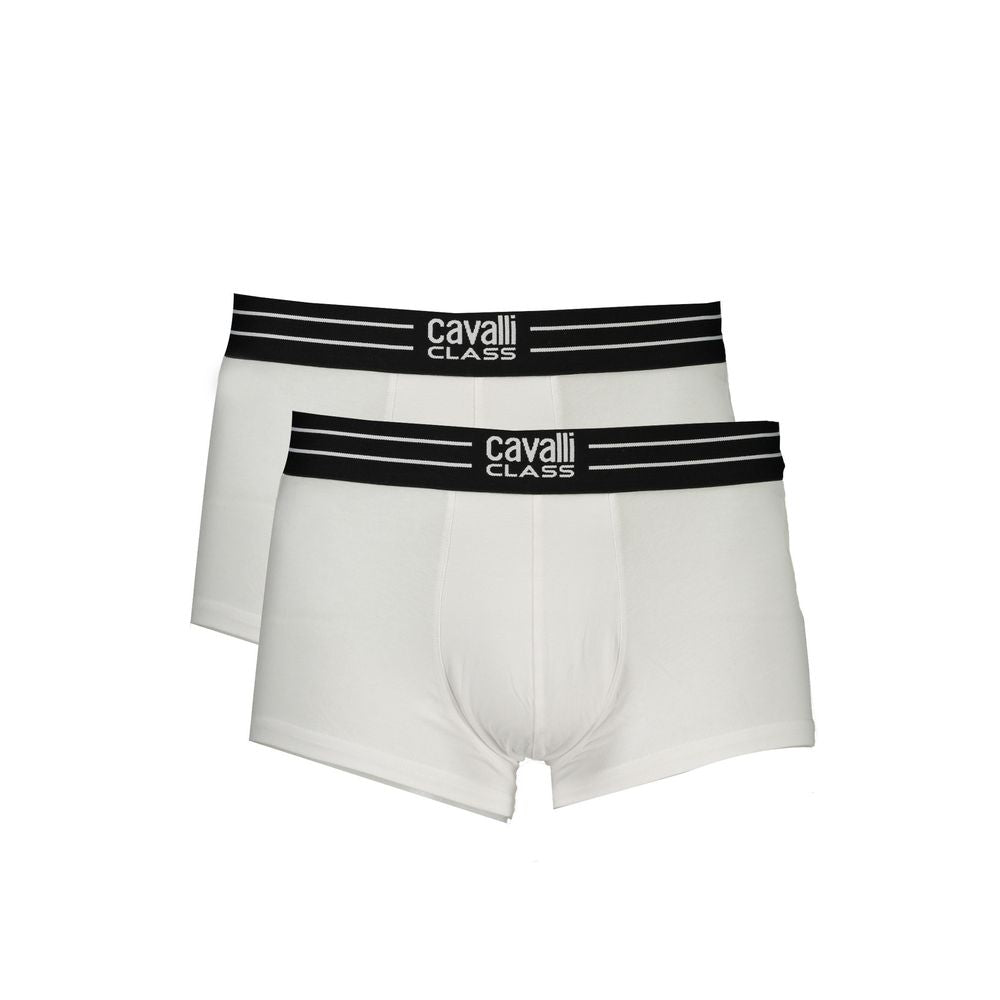 Cavalli Class White Cotton Boxers