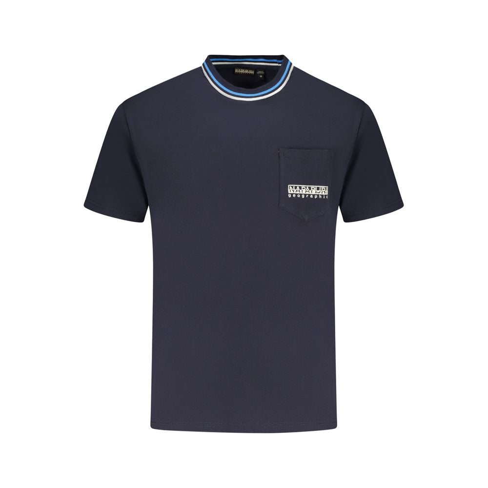 Napapijri Blue Organic Cotton Men's T-Shirt