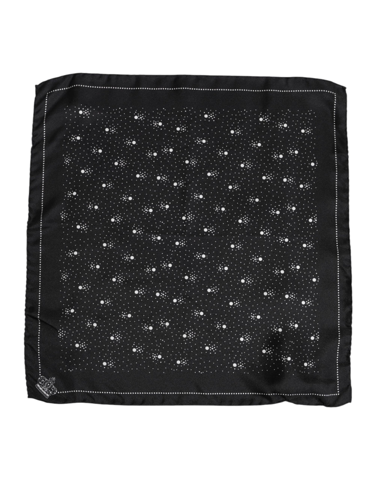 Dolce & Gabbana Black White Printed Square Men Foulard Scarf