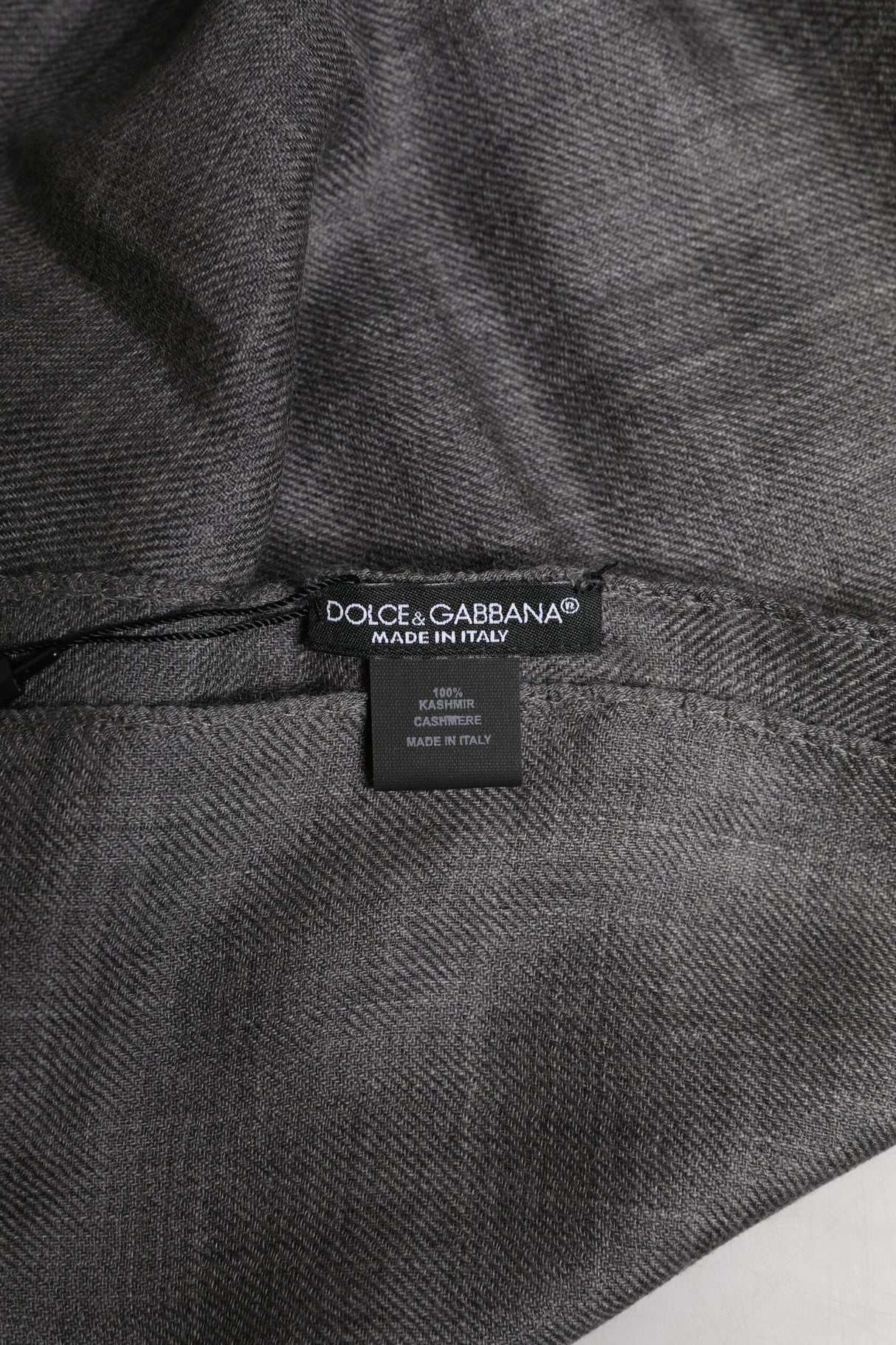 Dolce & Gabbana Gray Logo Print Neck Warmer Wrap Shawl Scarf