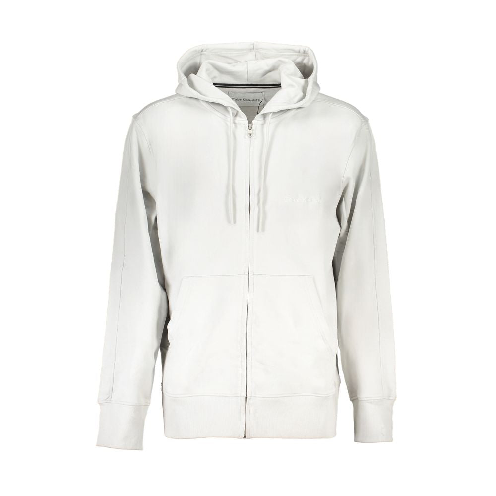 Calvin Klein Grigio Cotton Men Sweatshirt