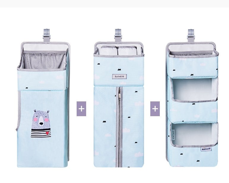 Baby Diaper Storage Bag - Bedside Hanging Basket Rack