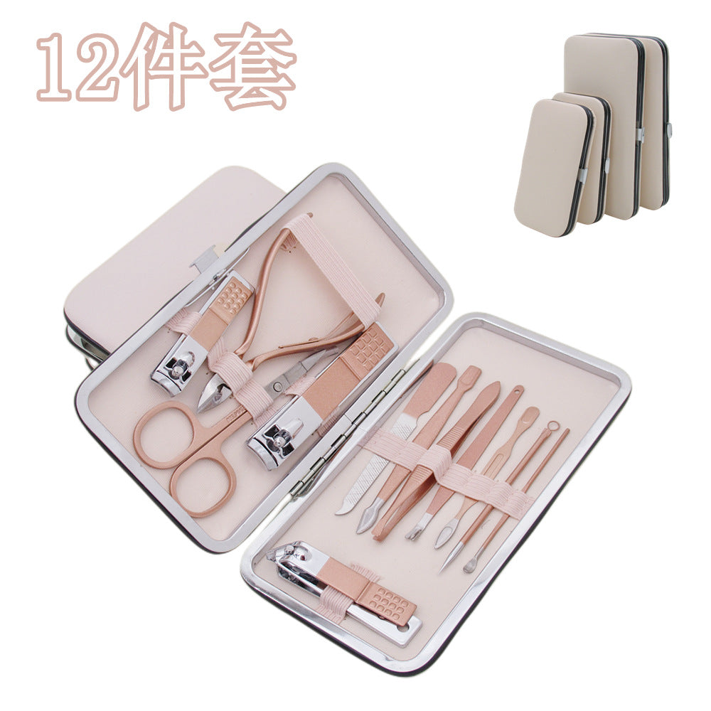 18-Piece Stainless Steel Nail Care Tool Set with Scissors