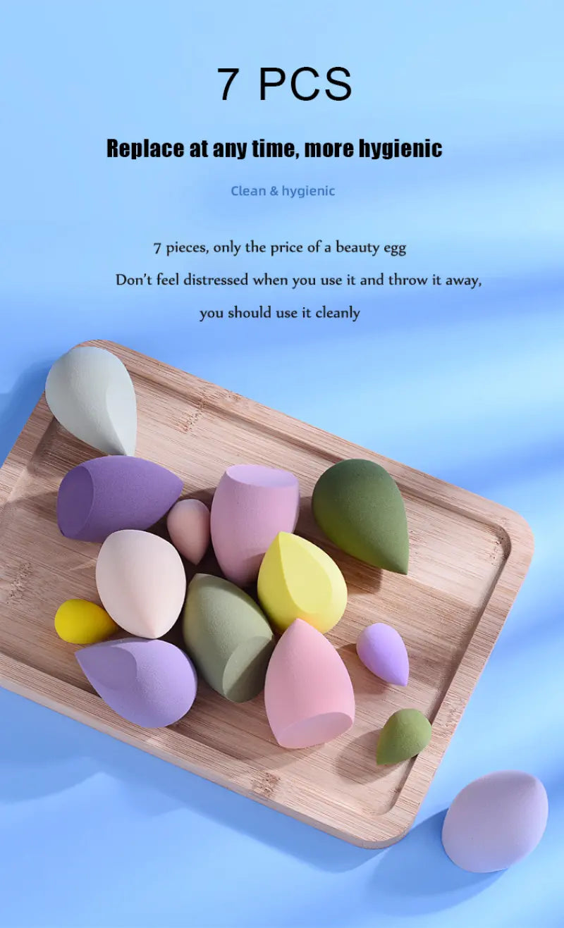 7pcs Makeup Sponge Set for Foundation and Concealer