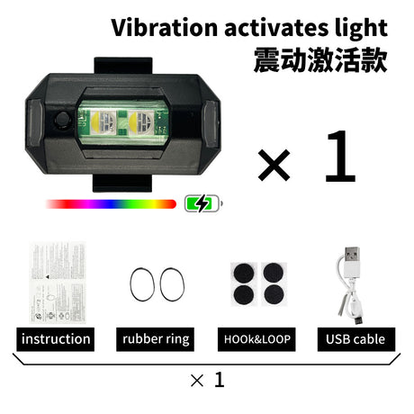 Cross-Border Vehicle Warning Light for Drones and Bikes