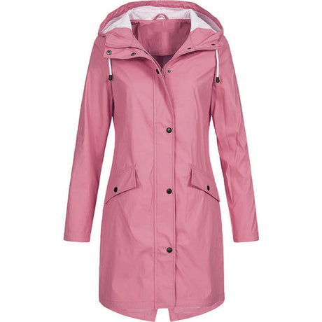 Women's Waterproof Windproof Hiking Rain Jacket Plus Size