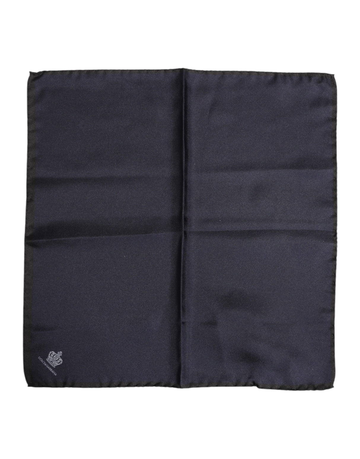 Dolce & Gabbana Blue DG Crown Silk Square Men Foulard Scarf