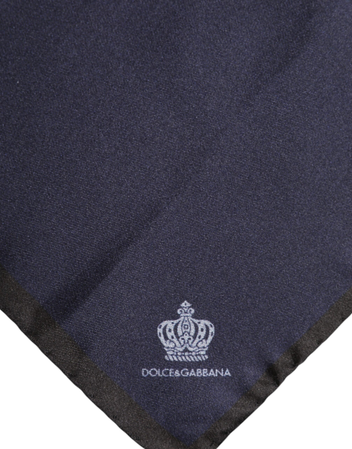 Dolce & Gabbana Blue DG Crown Silk Square Men Foulard Scarf