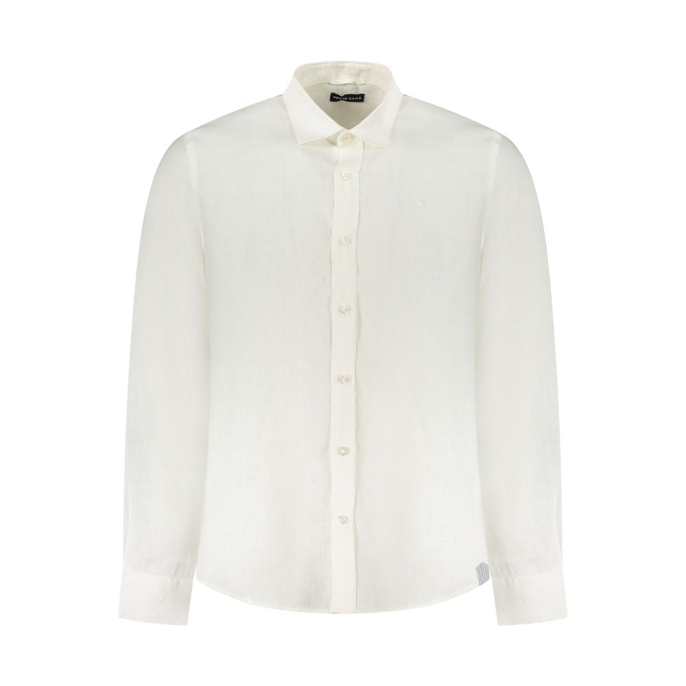 North Sails Bianco Linen Men Shirt