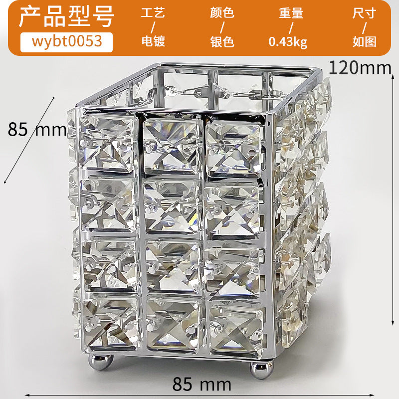 European Crystal Makeup Brush Holder and Organizer