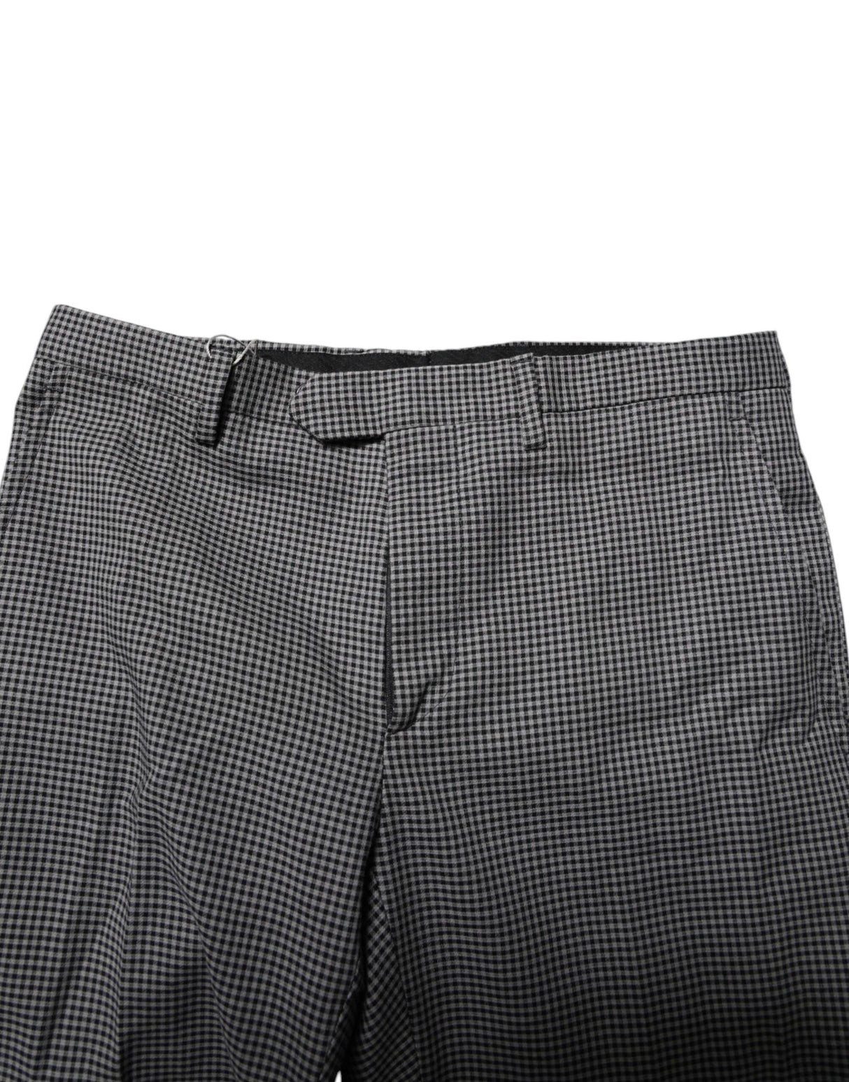 BENCIVENGA Black White Checkered Tapered Dress Pants