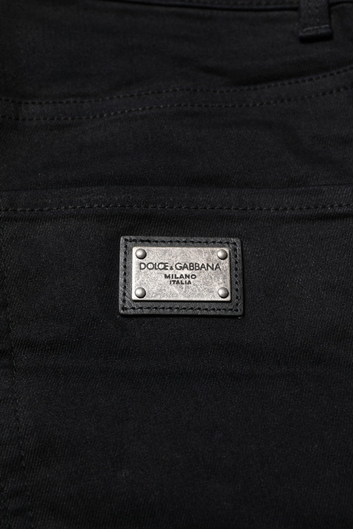 Dolce & Gabbana Black Cotton Skinny Denim Jeans