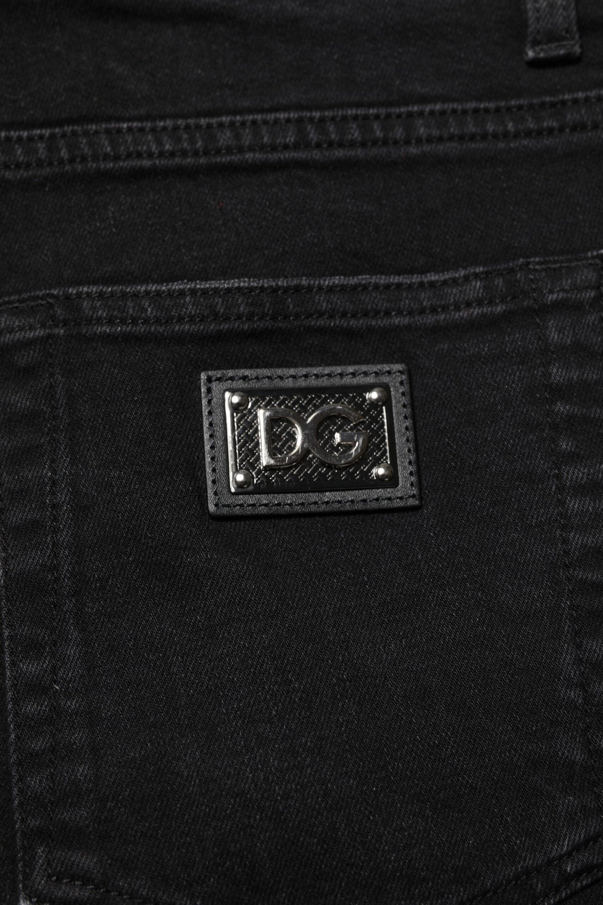 Dolce & Gabbana Black Cotton Skinny Men Denim Jeans