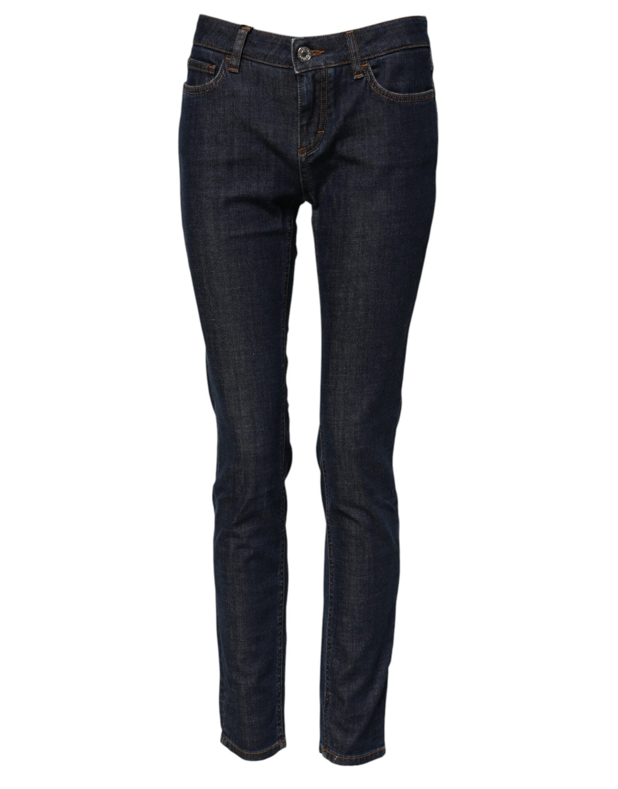 Dolce & Gabbana Blue Skinny Cotton Mid Waisted Denim Jeans