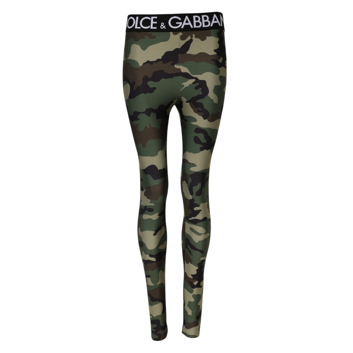 Dolce & Gabbana Multicolor Camouflage DG Waist Leggings Pants