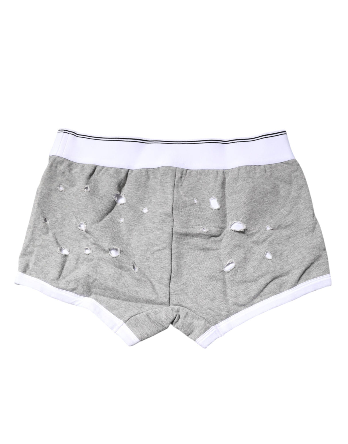 Dolce & Gabbana Gray Cotton Stretch Regular Boxer Underwear