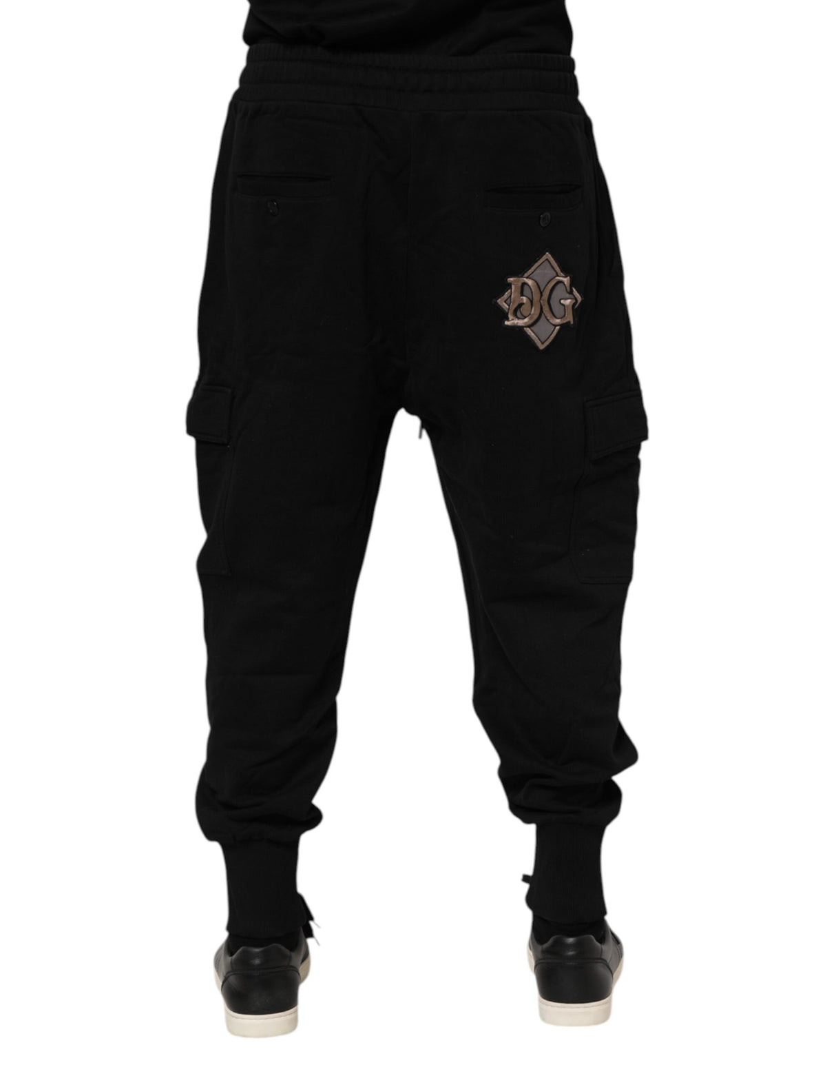 Dolce & Gabbana Black Cotton Logo Jogger Sweatpants Pants