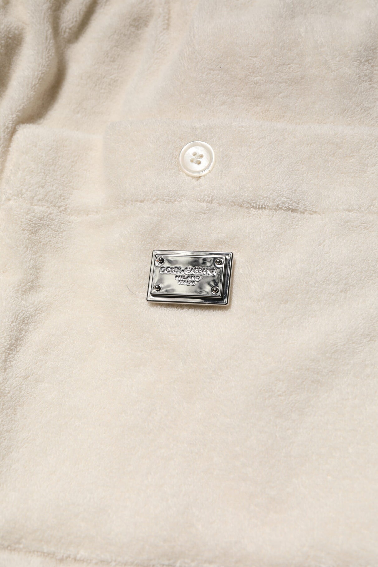 Dolce & Gabbana Ivory Cotton Men Bermuda Sweatshorts Shorts