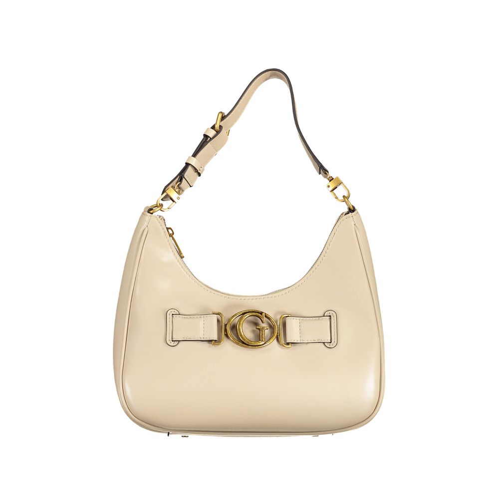 Guess Jeans Beige Polyurethane Women's Shoulder Bag