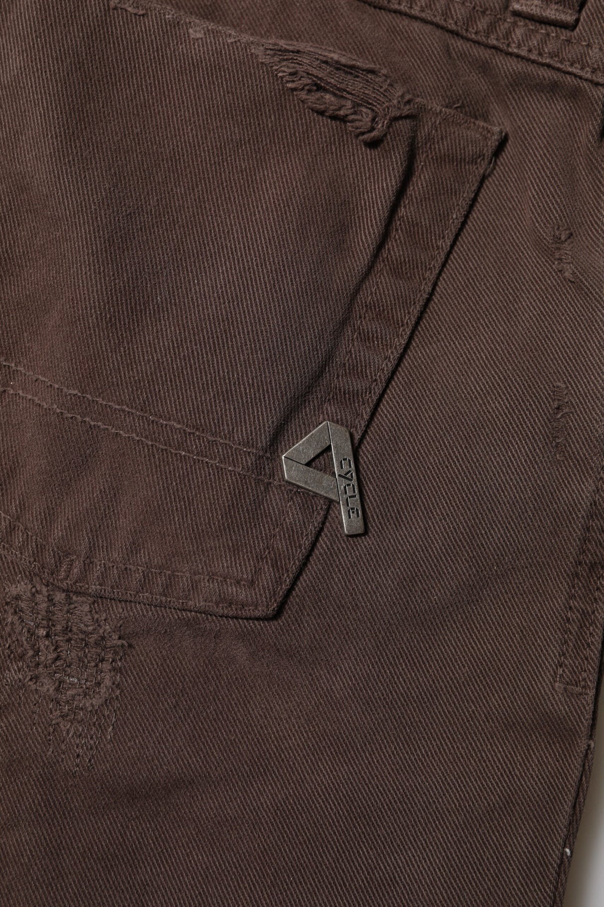 CYCLE Brown Cotton Low Waist Skinny Casual Jeans