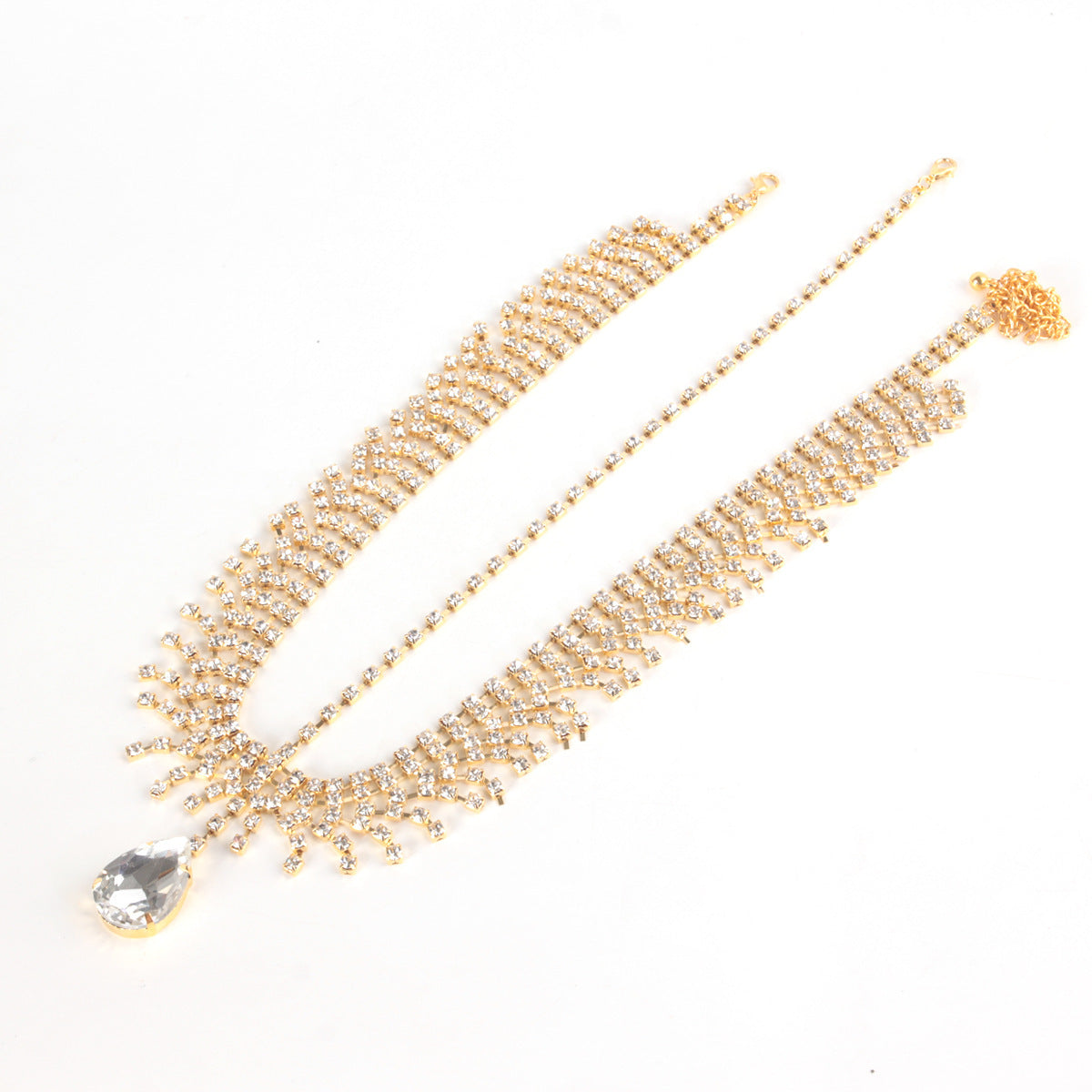 Bohemian Rhinestone Forehead Chain Hair Accessory