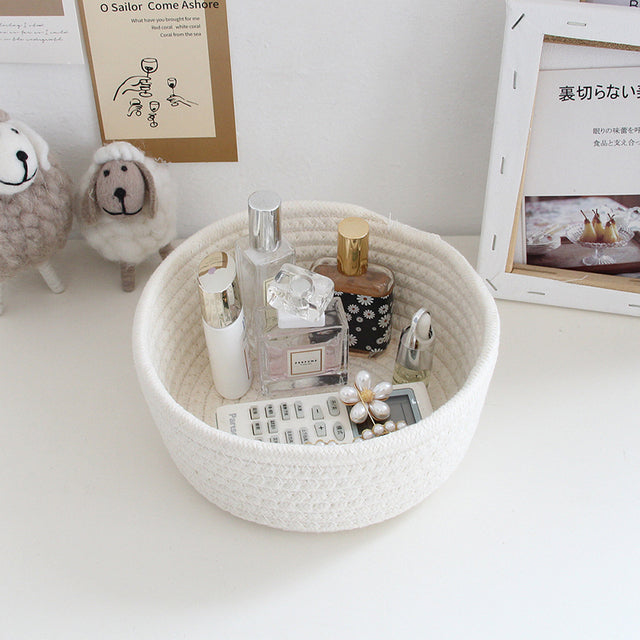 Scandinavian Cotton Rope Storage Basket for Toys & Laundry