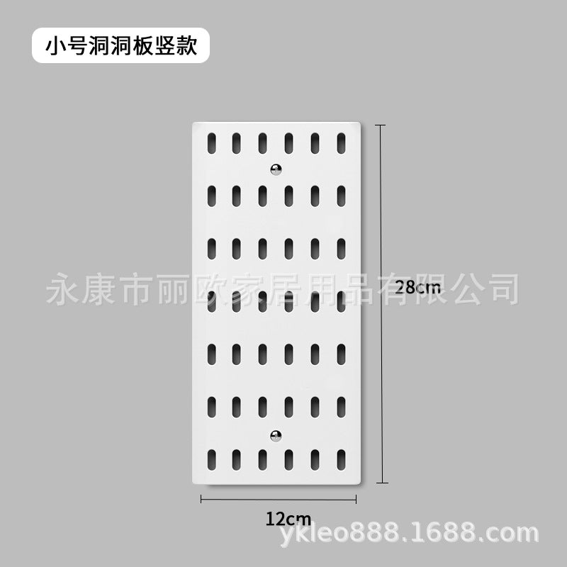 Wall-Mounted Storage Rack with Hooks for Home Use