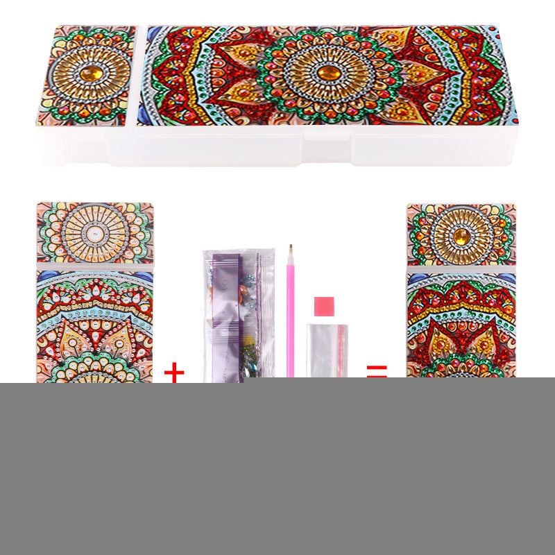 Diamond Painting Pencil Case with Crystal Storage Box