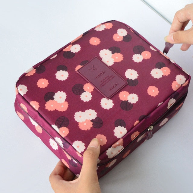 Portable Toiletry Organizer Cosmetic Bag for Ladies