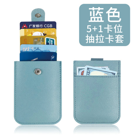 Thick PU Leather Card Holder with Custom Logo, Large Capacity