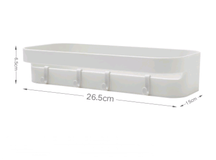 No-Drill Bathroom Storage Rack - Wall-Mounted Organizer
