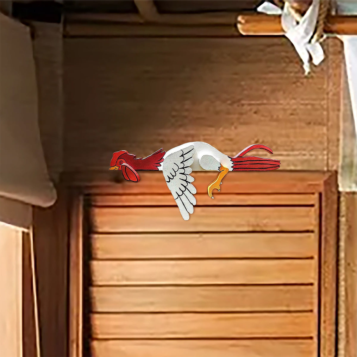 Funny Resting Rooster Garden Ornament for Home Decor